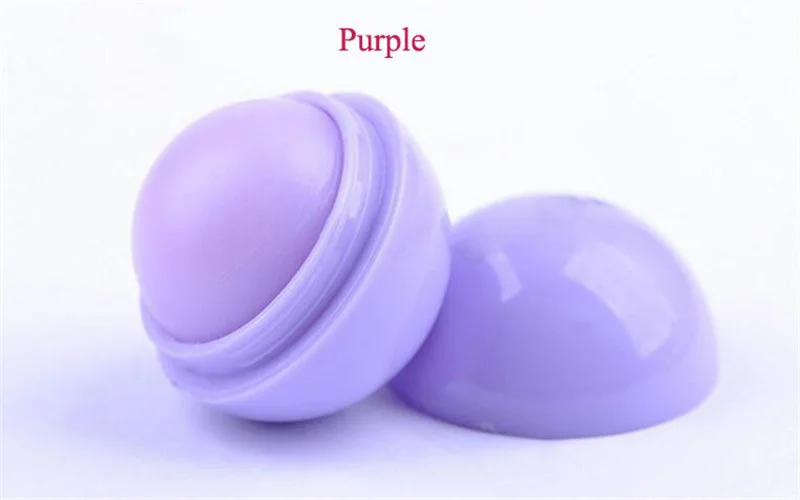 AddFavor 6 шт фруктовый вкус бальзам для губ круглый шар гладкой губ Salve губ Mosturizer уход Smackers природные органические макияж инструменты - Цвет: Purple
