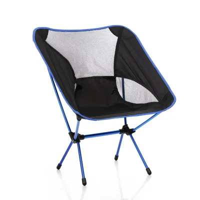 Складное кресло на улицу переносной, очень легкий сиденье для кемпинга авиационного алюминиевого сплава Рыбалка стул для отдыха этюдный стул - Цвет: blue