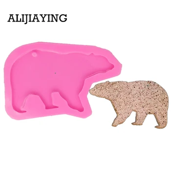 

DY0049 DIY shiny Mother bear baby bear shape silicone mold Silicone key ring mold Silicone Tumbler Mold for Key Chain