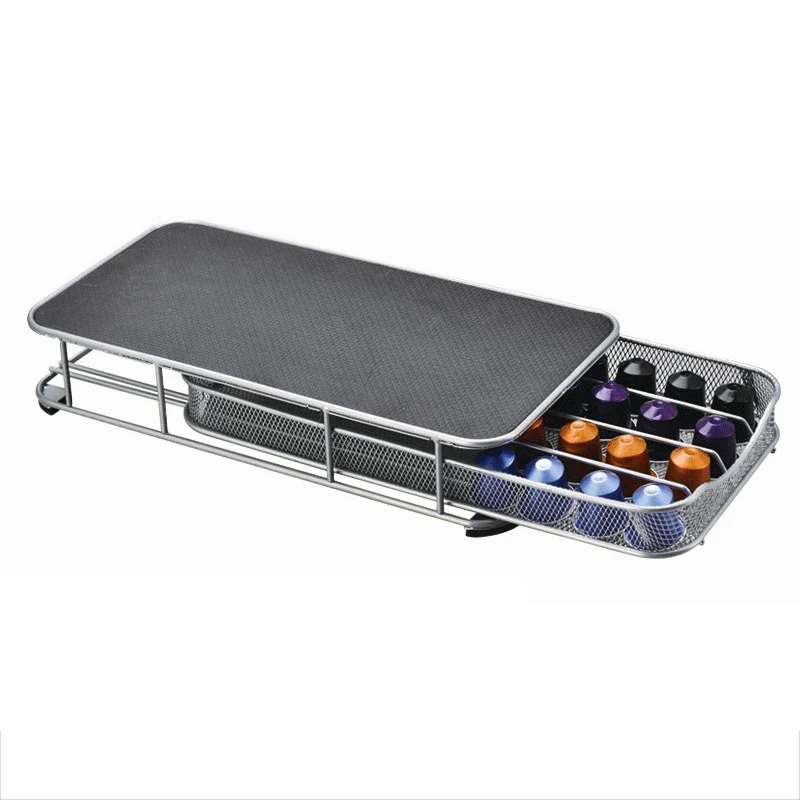 

40 Coffee Capsule Cups Holder Storage Rack Drawer Machine Stand for Nespresso Drawer coffee stand HTQ99