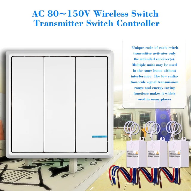 no wiring lighting room ac 80150v wireless switch transmitter receiver controller no wiring remote control waterproof house no wiring lighting room ac 80150v wireless switch transmitter receiver controller no wiring remote control waterproof house