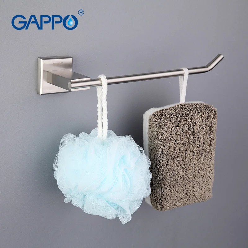 GAPPO настенные полотенцесушители из нержавеющей стали полотенцесушители для ванной комнаты одинарные рельсы ванны полки для хранения для ванной комнаты
