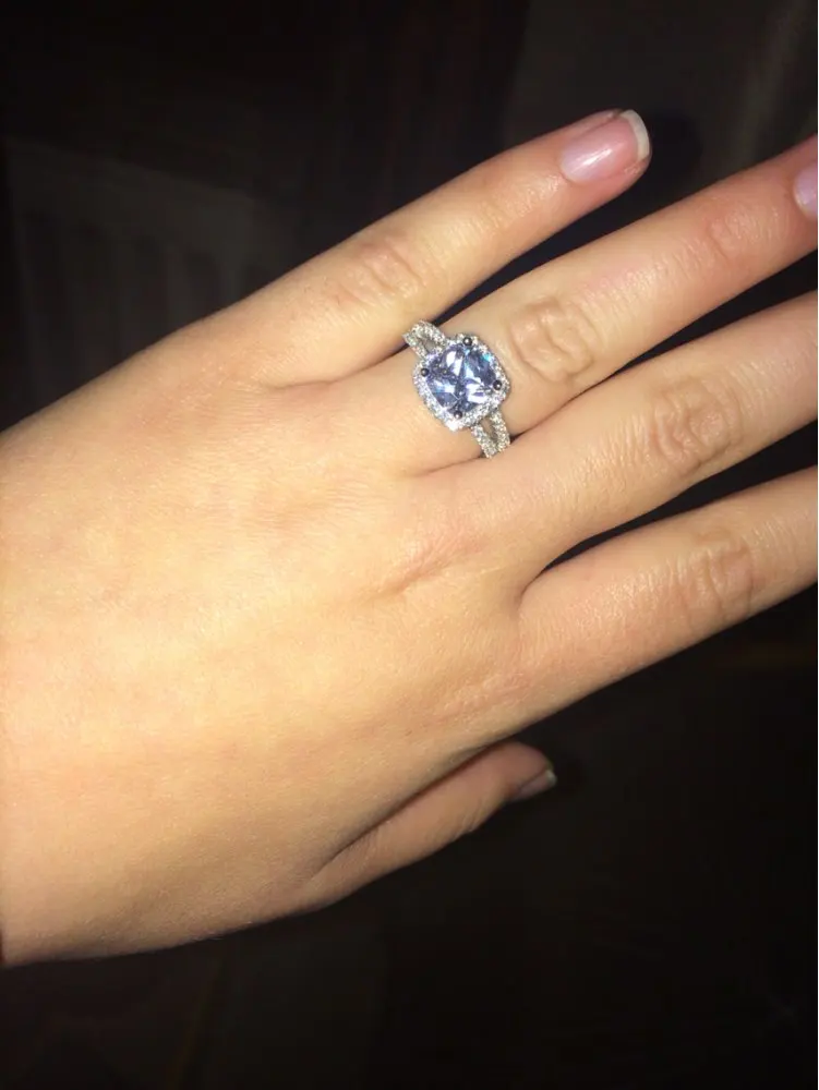 Big Promotion!!! Fine Jewelry 100% Real 925 Sterling Silver Ring 3 Carat CZ Diamant Engagement Wedding Rings For Women JZR066