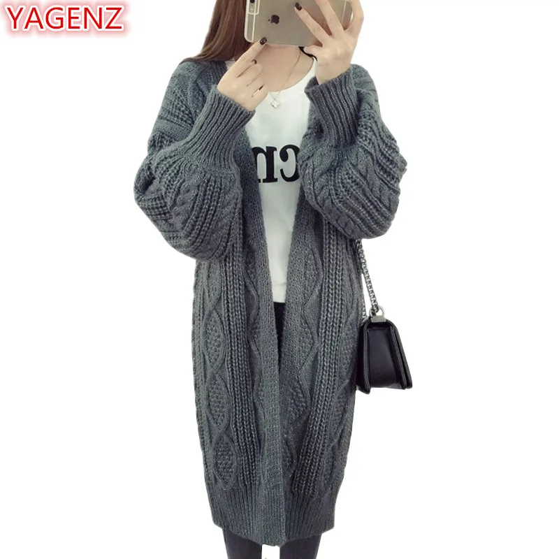 Best Price YAGENZ Ladies Knitted Sweaters Long Cardigan Women Coat Spring And Autumn Clothes Long Jacket Women Tops Knit Sweater Coat 262