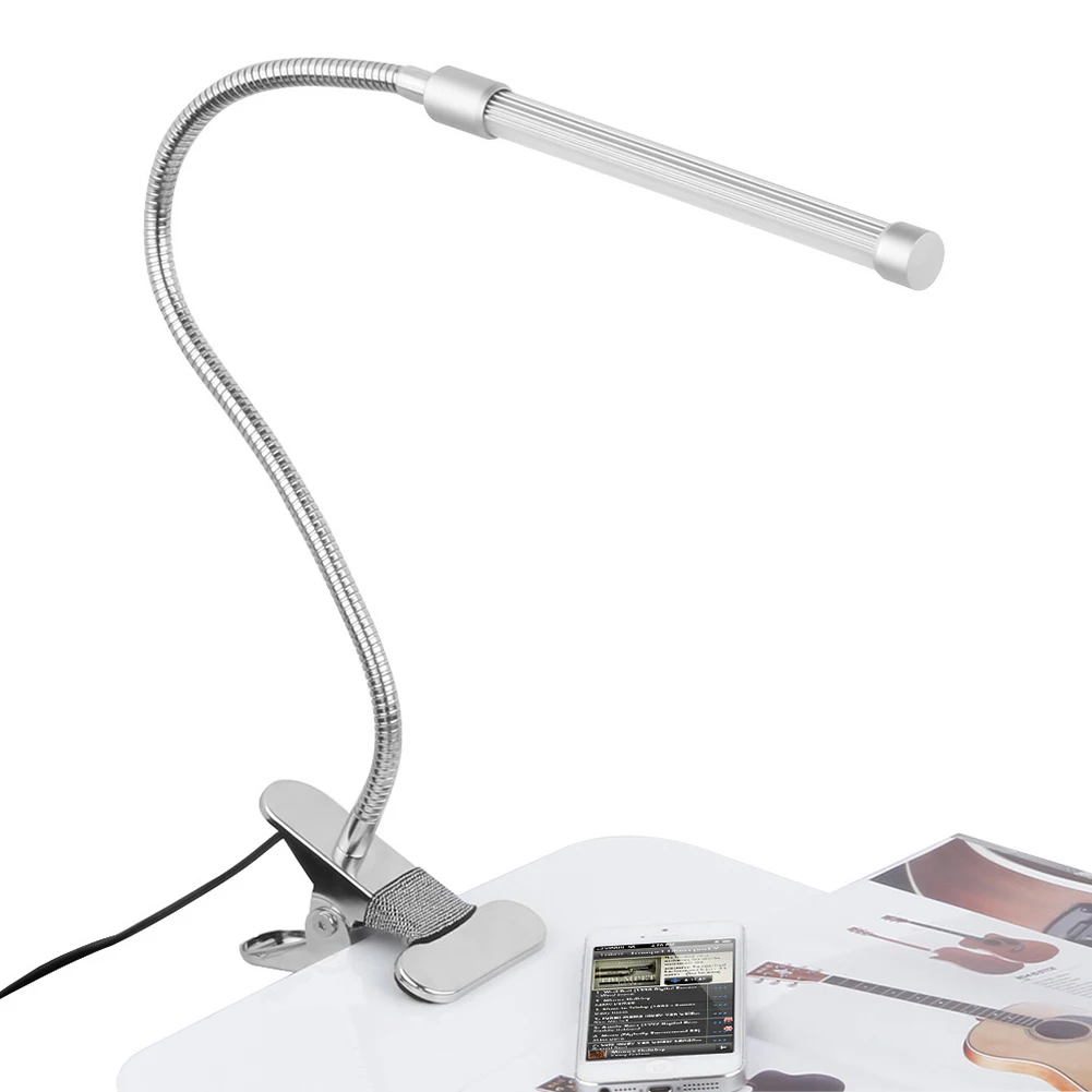 

W5 6w 18pcs Flexible USB Clipper Table Lamp LED Eye Protection Desk Lamp Low High Adjustable Switch 2835 LED Lamp