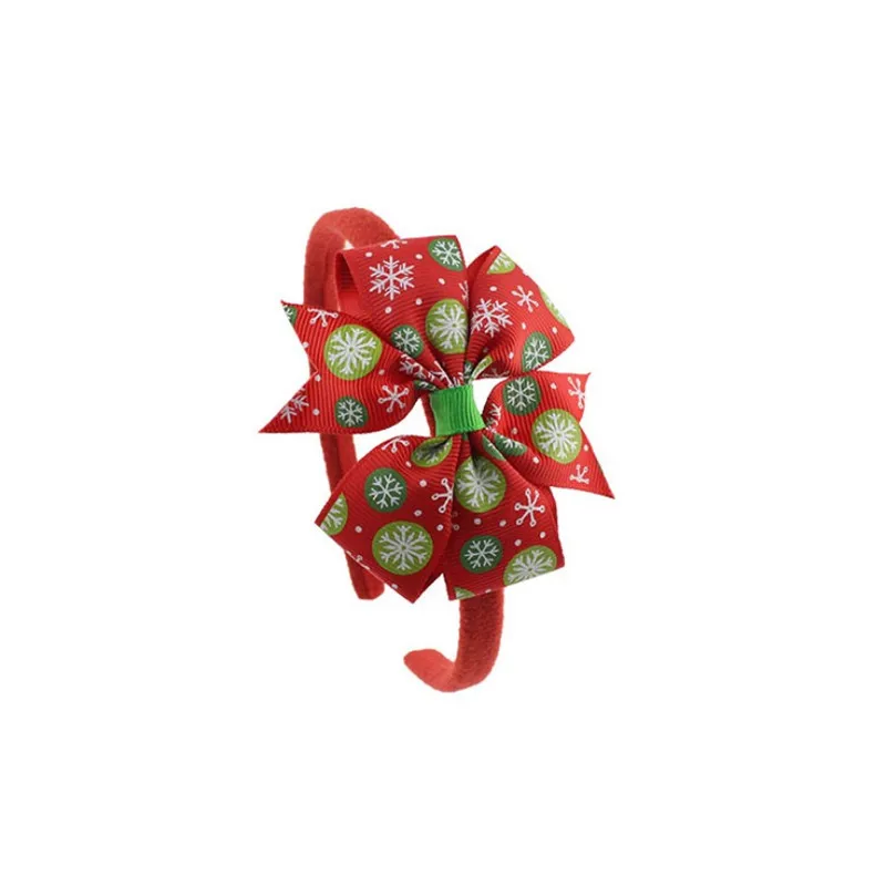 Christmas Halloween Flower Hair Bows Headband Plastic Teeth Ribbon Hairbands Hoop Hair Accessories For Girls (5)