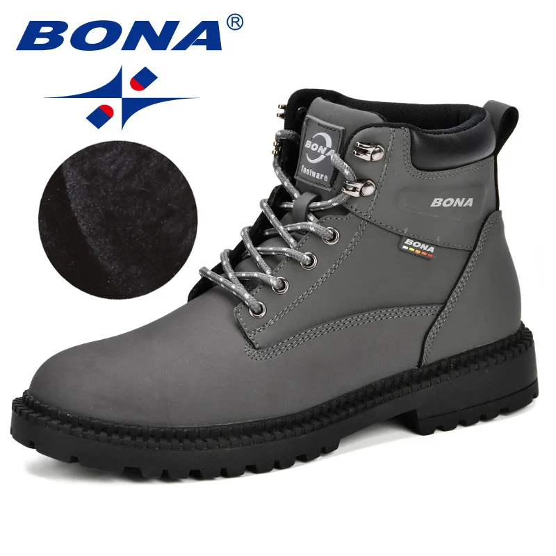 Tanie BONA nowe markowe buty zimowe mężczyźni skóra nubukowa w stylu uniseks moda obuwie robocze kochanek Martin buty odkryte obuwie