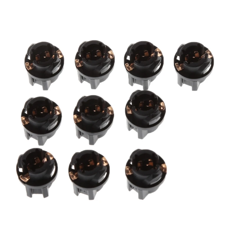 

10Pcs Lamp Auto Bulb Automotive Lightbulb 12V 1.2W T5 halogen bulbs T5 sockets
