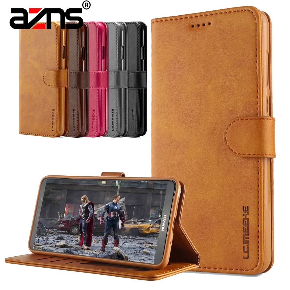 

Leather Flip Case For Huawei Honor 8X Coque Card Slot Wallet for Huawei P Smart 2019 Honor 10lite Kickstand Phone Cover Bags