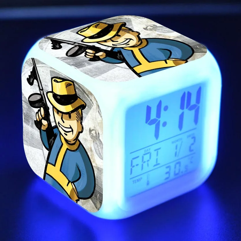 Move Game Fallout 4 Character Led Digital Alarm Clock Reloj Despertador