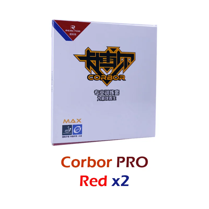 2 шт./партия Reactor corbor резина на ракетки для настольного тенниса накладки с губкой для Пинг Понг резиновая ClePPon - Цвет: Pro 2x Red