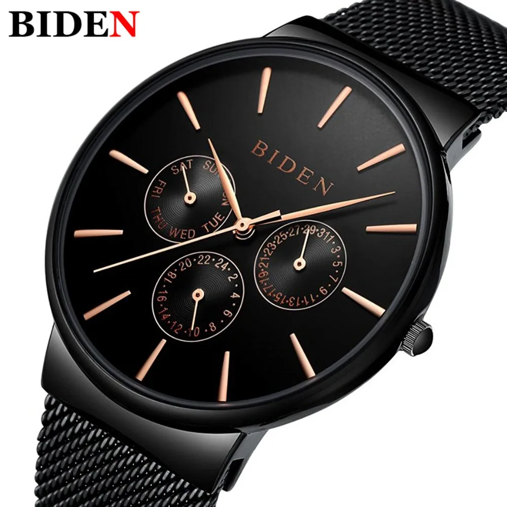 

Watch Mens Women Luxury Brand Stainless Steel Business Casual Milanese Mesh Band Wrist Watch Waterproof Sports Ultra Thin Clock
