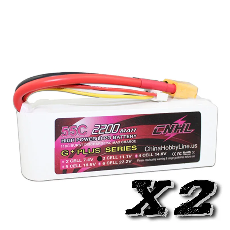 2 шт CNHL G+ плюс 2200 mAh 3 S 11,1 V 55C Lipo батарея - Цвет: 2PCS