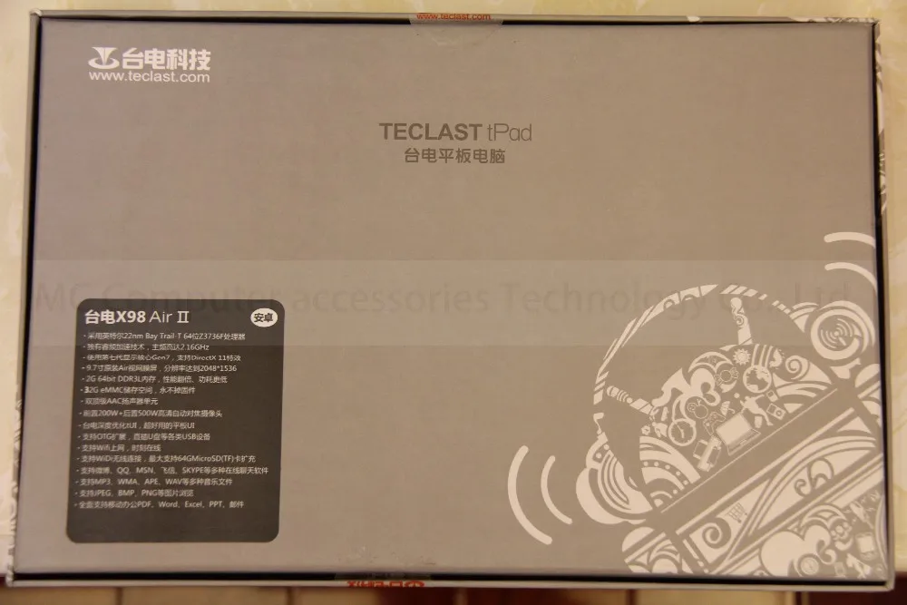 Новинка! Прибытие Teclast X98 air ii четырехъядерный 9,7 дюймовый планшетный ПК Z3736F 2G LPDDR3 32G eMMC 2048X1536 HDMI