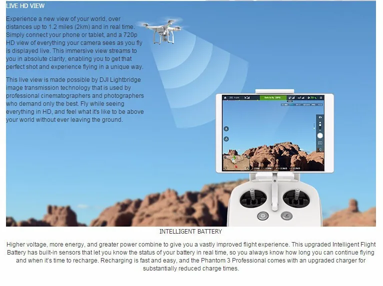 DJI Phantom 3 Professional Advance Standard Drone RTF GPS System With 4K HD Camera FPV Drones Phantom 3 RC Helicopter
