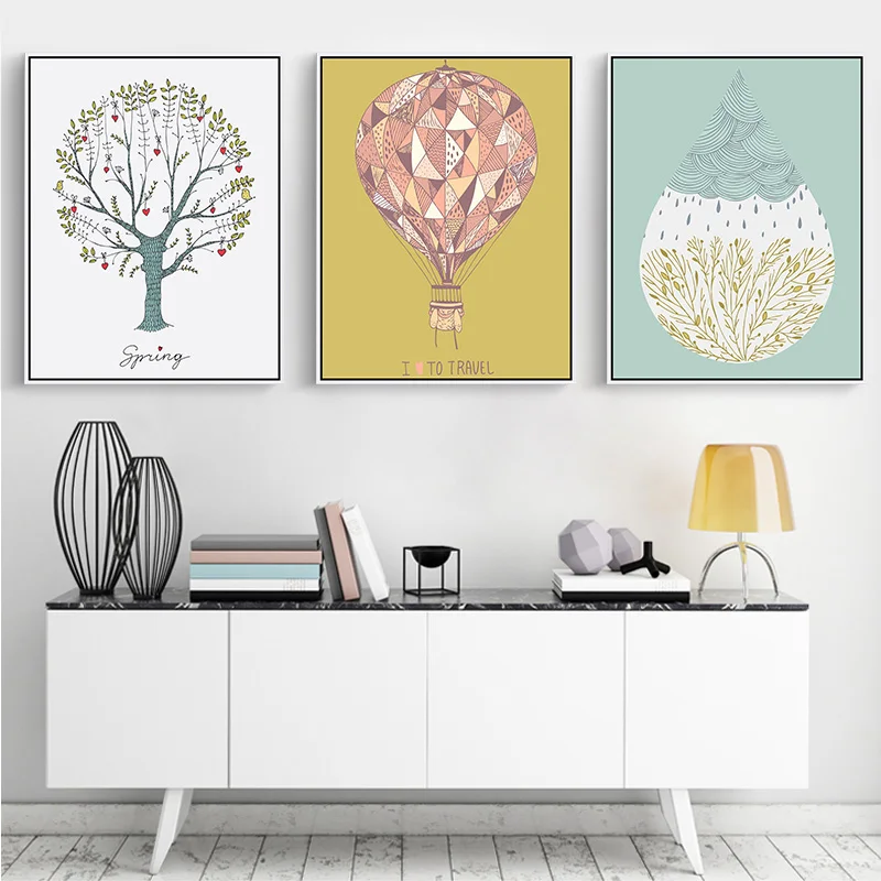 Geometry Canvas Oil Painting Fire Balloon Paint Tree Photo Wall Decoration Home Decor Travelling Prints No Geometry Canvas Oil Painting Fire Balloon Paint Tree Photo Wall Decoration Home Decor Travelling Prints No