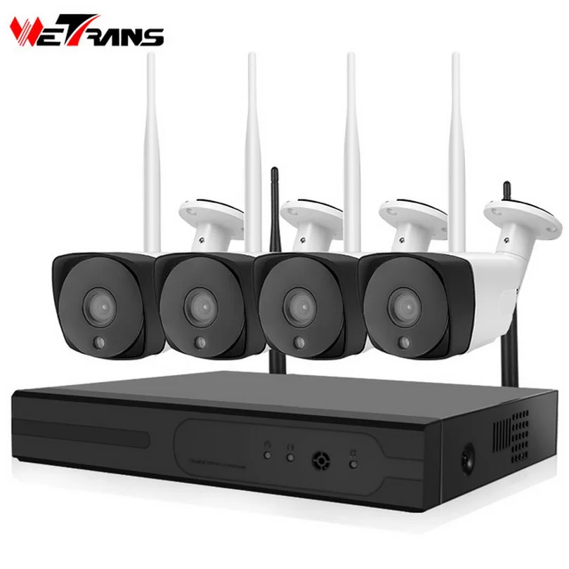 

Wetrans CCTV Security Camera System 1080P HDD Wireless Surveillance IP Camera NVR Set Outdoor Waterproof LED Night Vision Alarm