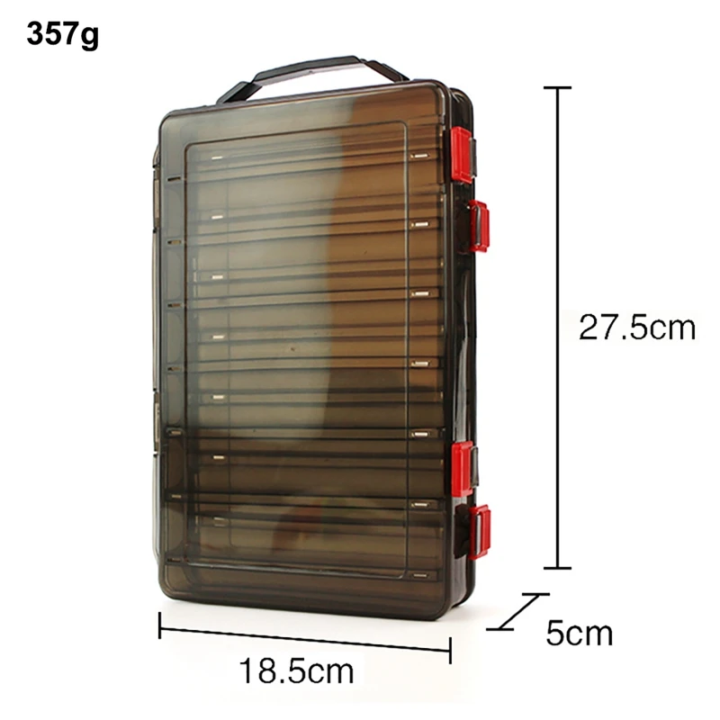 Коробка для рыболовных снастей двухсторонняя пластиковая коробка для приманки водостойкий портативный чехол для организации приманки