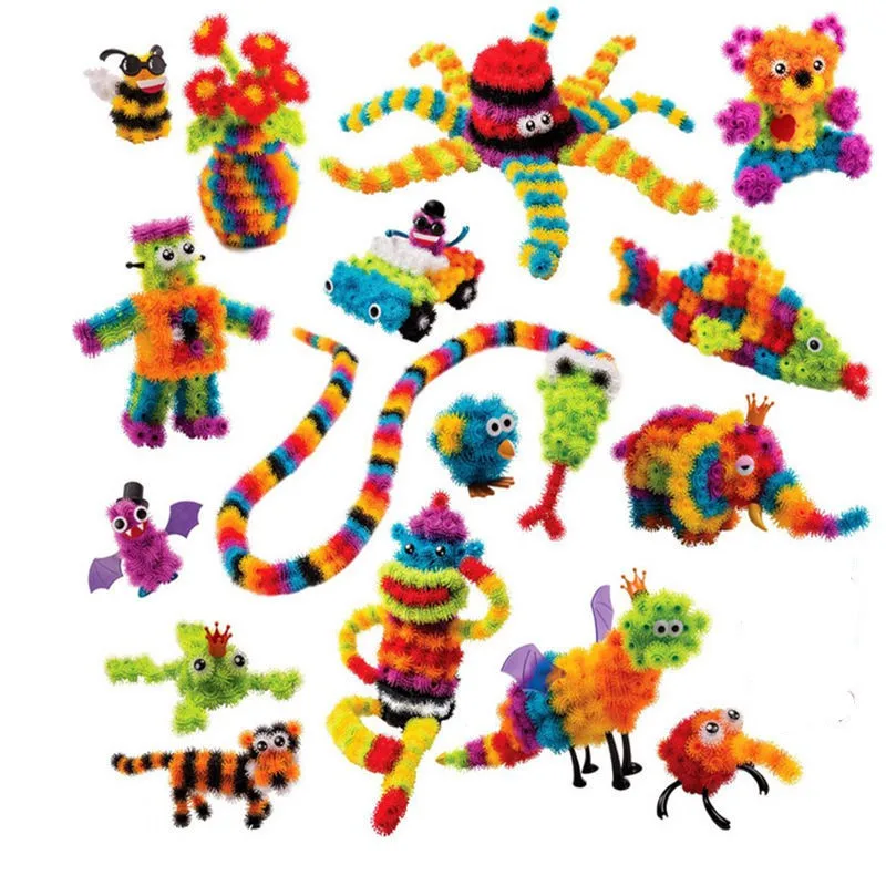 

Baby Kids Plastic Building Block Toys Sets 36 Pcs Accessory 370 Pcs Bunchems Assembling Educational Block Toy AG69