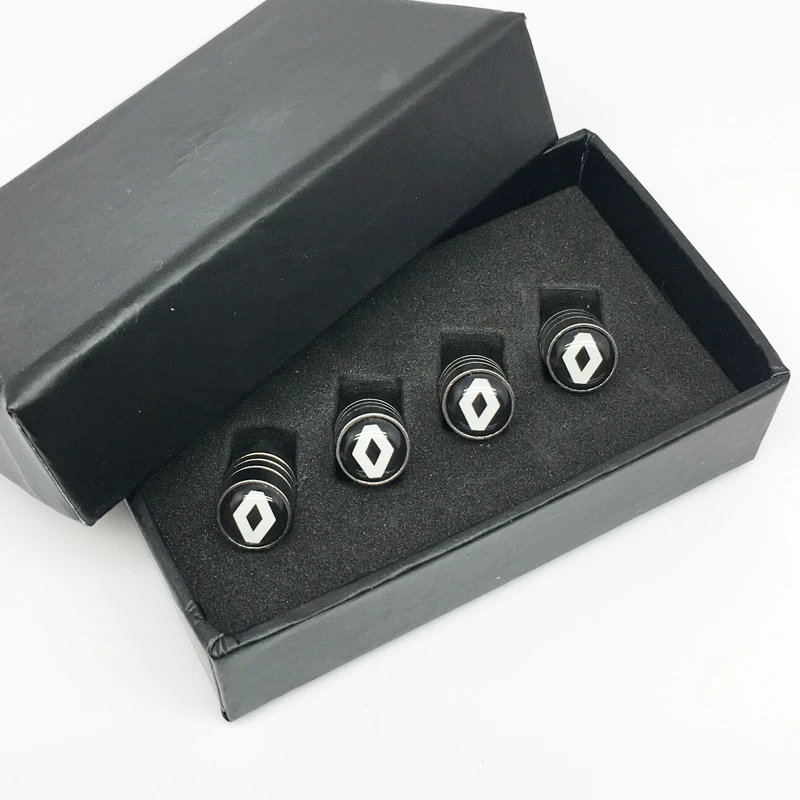 

ANTINIYA 4 Caps Car Badge Wheel Tire Valves Tyre Air Caps case For Renault duster megane 2 logan Car Accessories