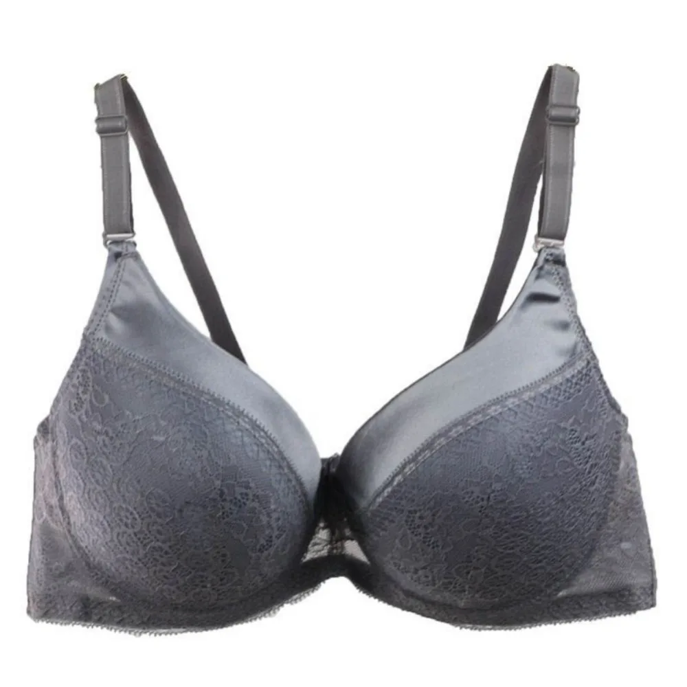 2017 Brand Women Brassiere Bra Big Size 3/4 Cup Lace Push Up Blue Ladies Underwear Women Underwear Bra Top