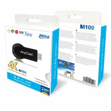 Крутой AnyCast M100 HDMI WiFi Дисплей 2,4G Tv Dongle двухъядерный H.265 декодер 4K HD выход Tv Stick нет необходимости переключения режимов