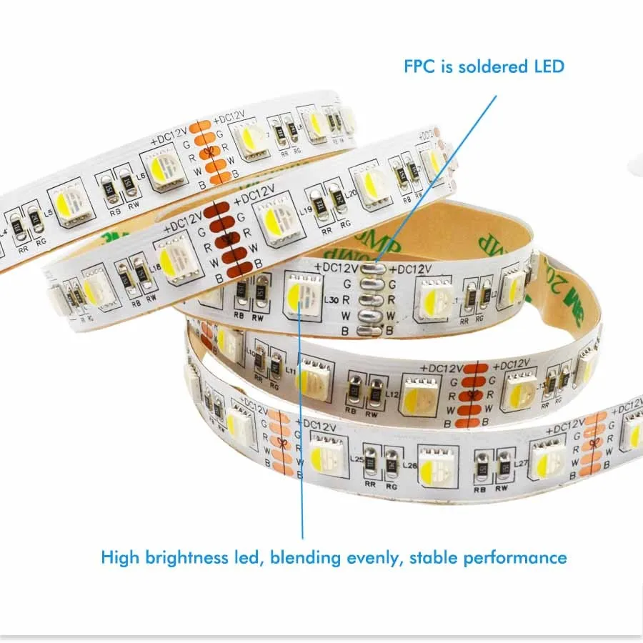 Newstyle 4 цвета в 1 чип RGBW RGBWW 5050 SMD светодио дный полосы DC12V гибкий свет RGB + белый/теплый белый 4 цвета в 1 светодио дный чип