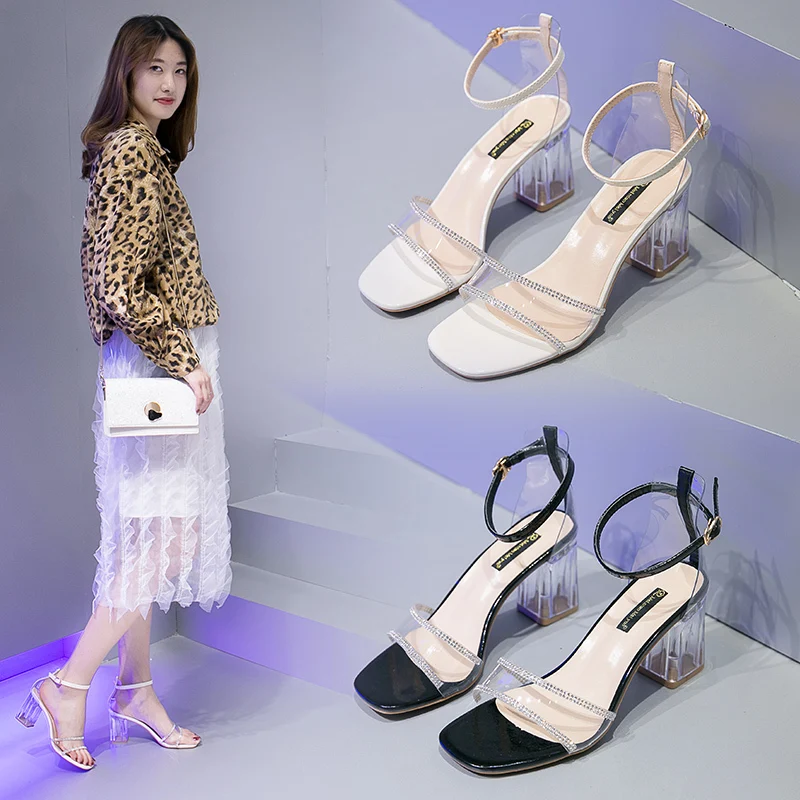 

Clear Heels Summer Clear Transparent Strappy High Heels Sandals Women Sandals Peep Toe Sexy Party Female Ladies Sandals Woman