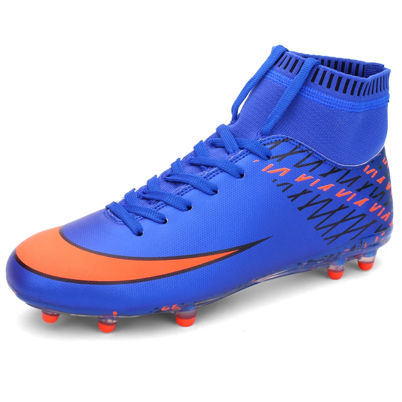 Hombres zapatos de fútbol Sala con calcetines entrenador profesional TF botas de fútbol tobillo Zapatillas Futbol Sala Hombre