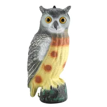 Prowler Сова Птица Scarer вращающаяся голова Сова манок защита репеллент контроль пугало Сад Двор Декор