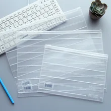 1 шт. 1608 A4A5 Потяните край хранения экологический прозрачный матовый бумажный мешок банкноты информация хранения портфель