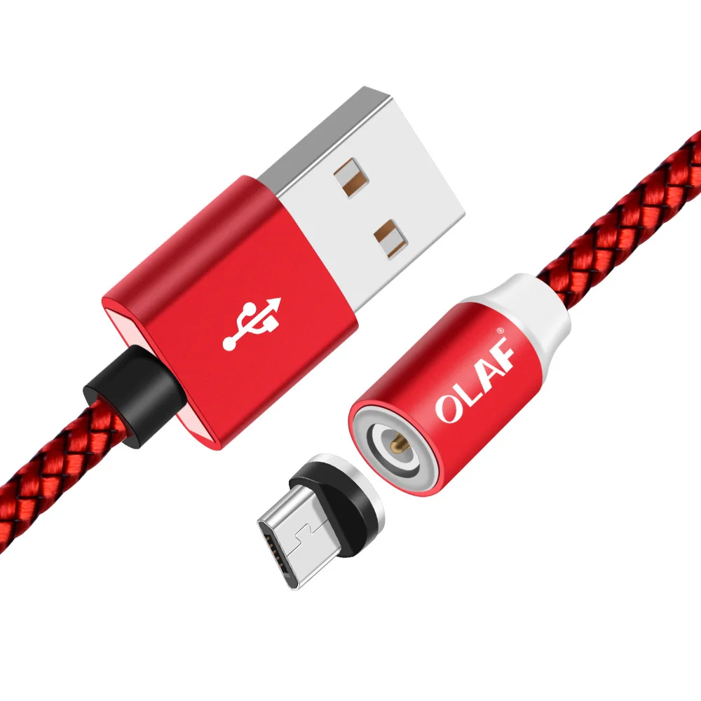 Магнитный usb-кабель Олаф для iphone 7, 8 Plus, X, XR, XS, Max, светодиодный кабель Micro usb type-C для samsung S8, S9 plus, Note 9, 8