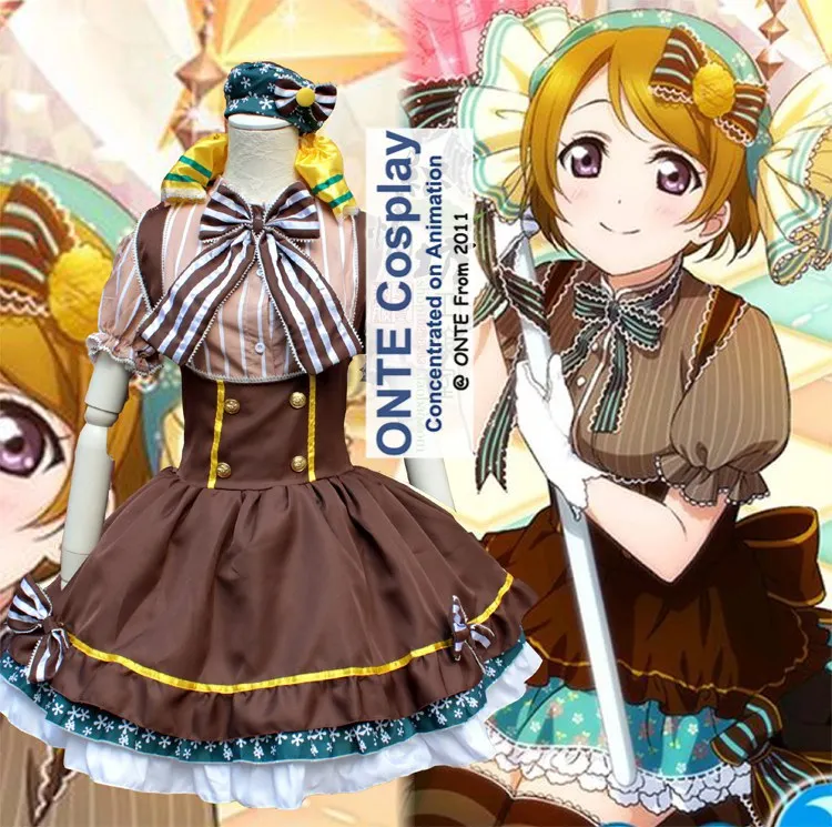 Аниме Love Live! Маскарадный костюм Koizumi Hanayo Французская горничная фартук платье