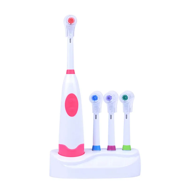 6000 time/min Rotating Electric Toothbrush with 4 Brush Heads Soft