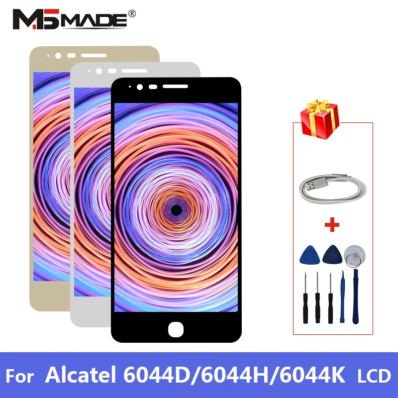 

For Alcatel One Touch Pop Up 6044 6044D OT6044 LCD Display Touch Screen Digitizer Assembly Replacement Parts Black Color