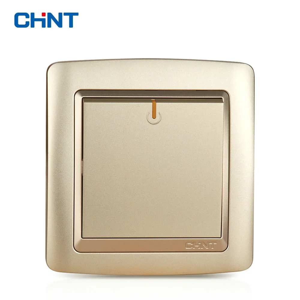 

CHINT Electric Lamp Switches NEW2K Switch Light Champagne Gold One Gang Two Way 16A Switch