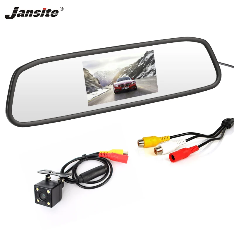 

Jansite 4.3" Car monitor TFT Car Rear View Monitor HD Display Parking Rearview System for Backup Camera Support VCD DVD Auto TV