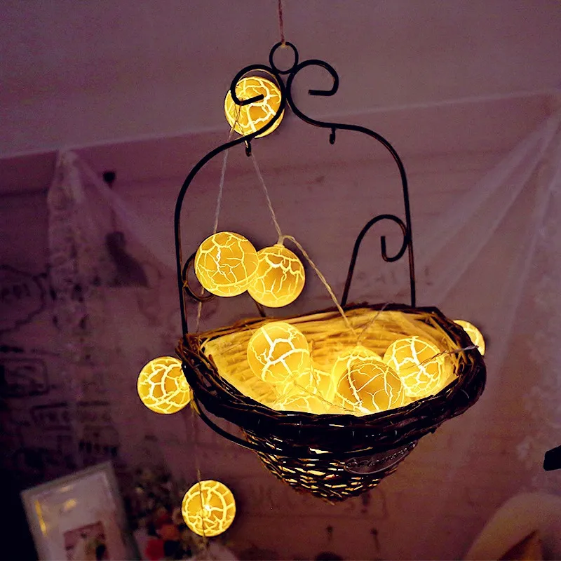 

Battery Operated 1.5M 3M 10/20LED Multicolor Ice Crack Star Light String Decorative USB Ball Crack Shape String Light Chains