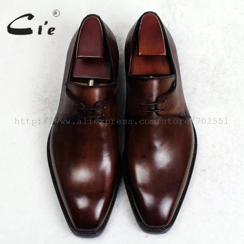 Cheap cie Square Plain Toe Bespoke Custom Handmade100% Genuine Calf Leather Outsole Men