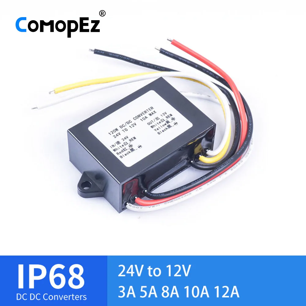 Преобразователь напряжения постоянного тока 24V в 12V 3A 5A 8A 10A 12A Шаг вниз Напряжение редуктор CE по ограничению на использование опасных материалов в производстве Сертифицированный