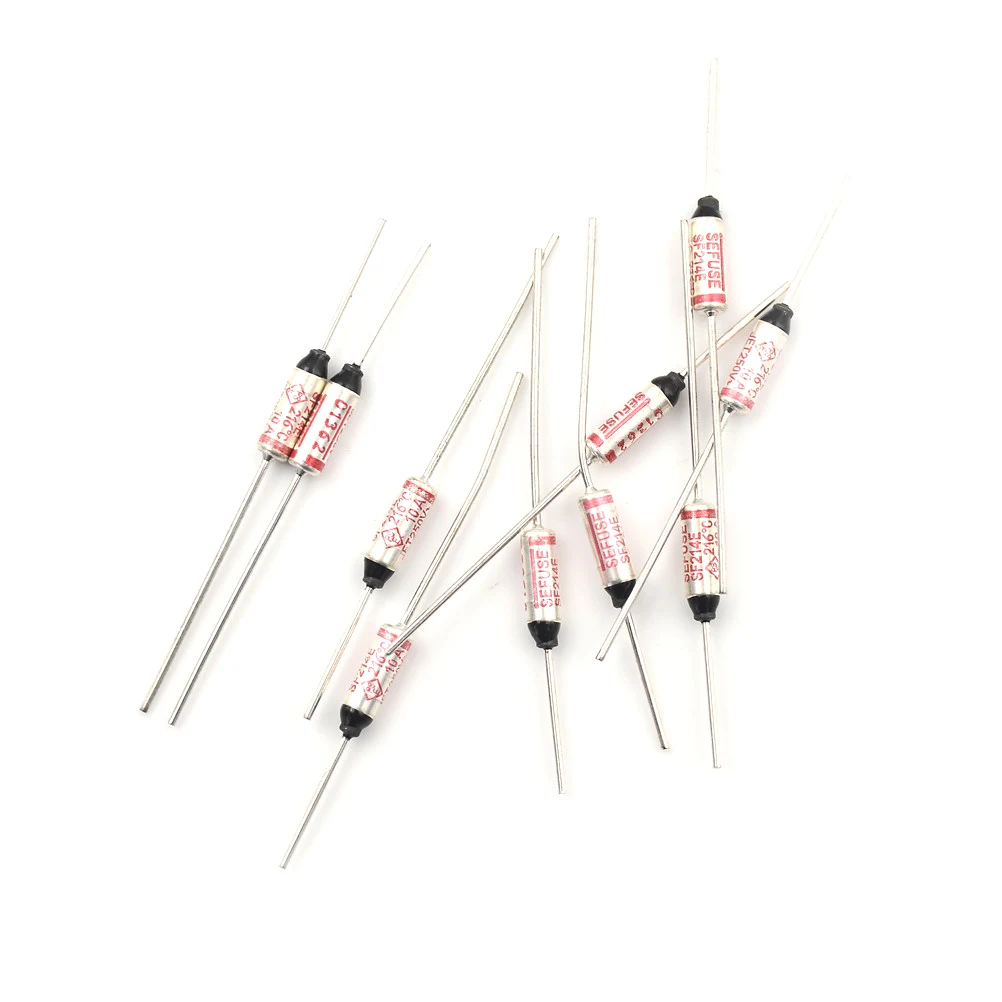 10 Pcs 250V 10A 142C Celsius Circuit Cut Off Temperature Thermal Fuse