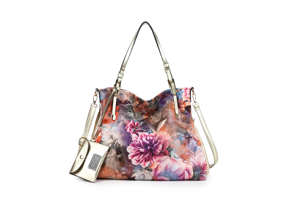 Qualidade Da Flor Da Peônia Couro Sintético Mensageiro Bolsa Nova