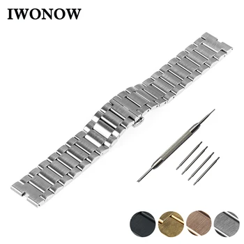 

Stainless Steel Watch Band 22mm for Motorola Moto 360 1 1st Gen 2014 Butterfly Clasp Strap Wrist Belt Bracelet Black Gold Silver