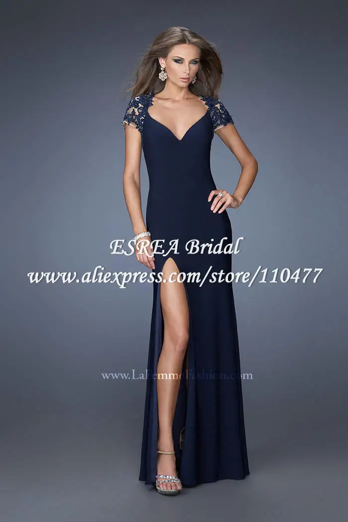 Evening sheath dresses with sleeves designs pictures