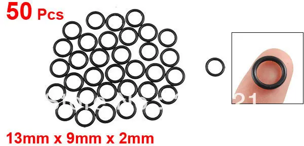 13mmx9mmx2mm Automobile Sealing NBR O Rings Washers 50 Pcs |