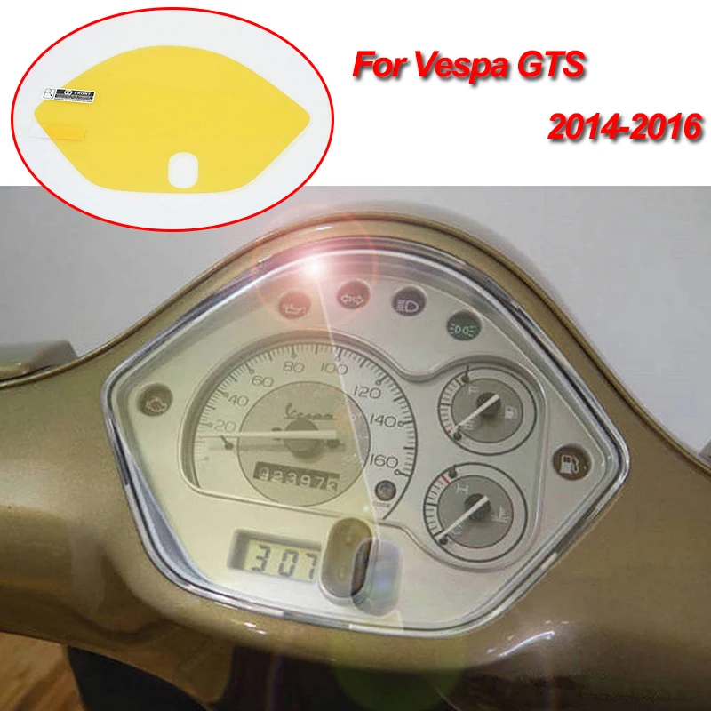 GTS moto Cluster Scratch Protection Film Instrument Dashboard Cover Guard TPU Blu-ray for Vespa 2014-2016 GTS (1)