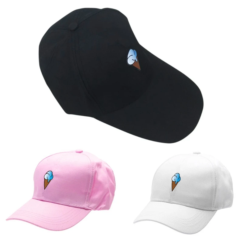 Unisex Mens Womens Ice Cream Baseball Cap Adjustable Snapback Trucker