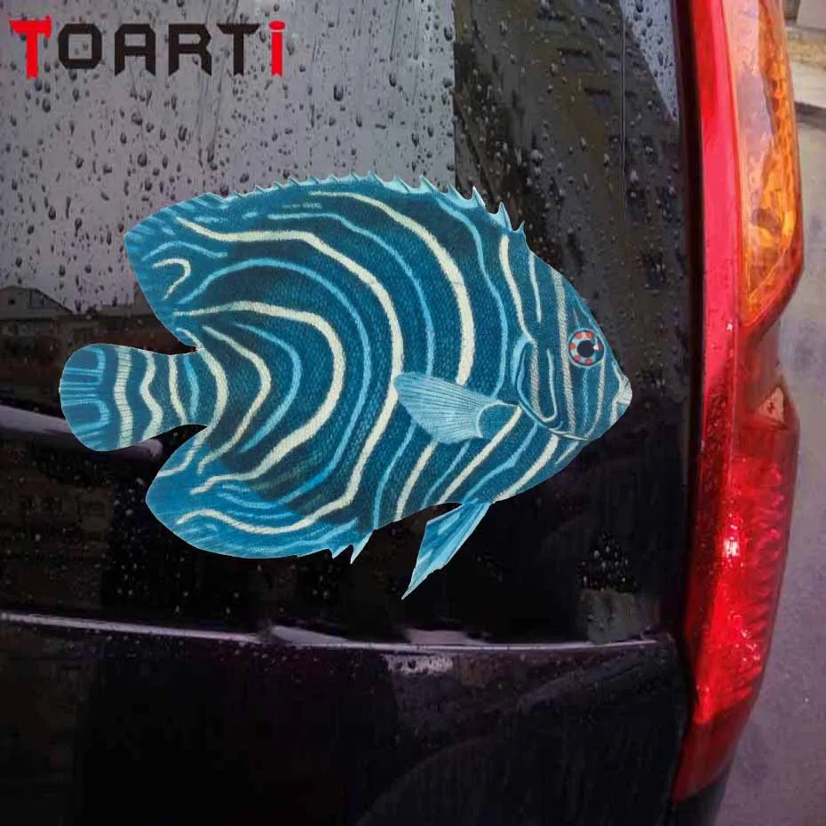 

27x20cm Color Fish Car Stickers Ocean Animal Car Head Body Styling Vinyl Decal Waterproof Reflective Decals Diy Poster