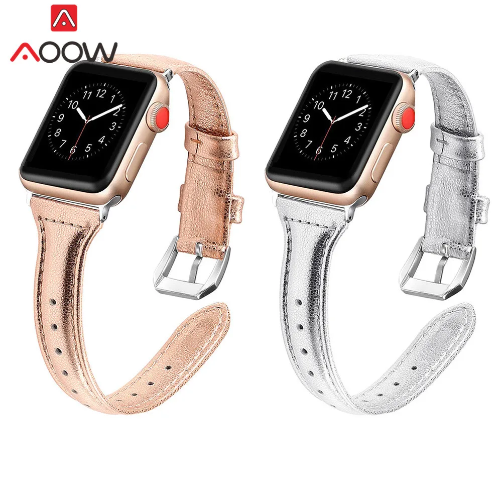 Ремешок из натуральной кожи для Apple Watch 4 5 38 мм 40 42 44 мм|Ремешки часов| |