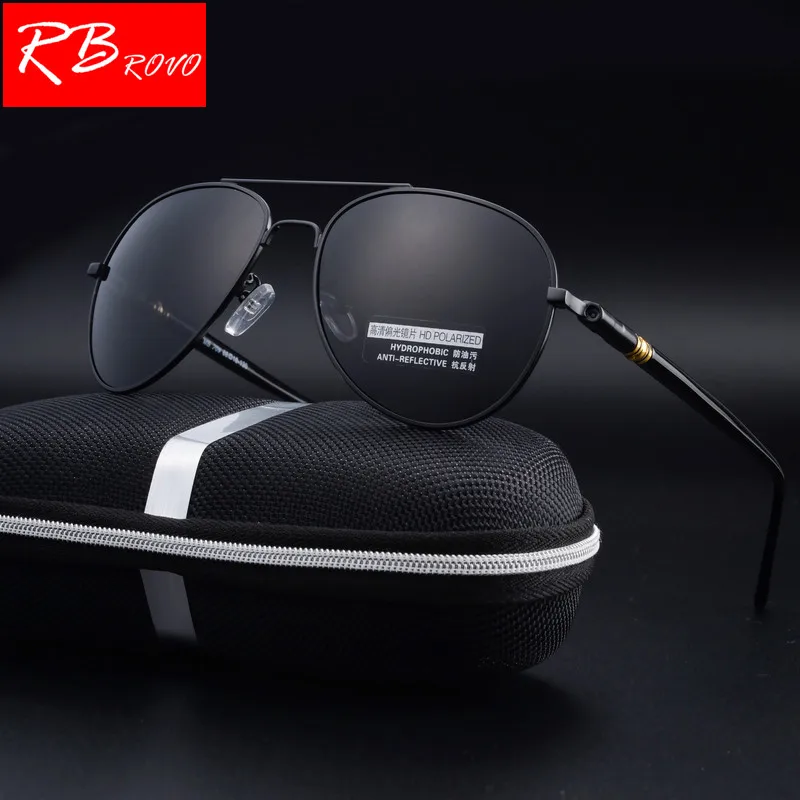 

RBROVO 2018 Vintage Fashion Male Sunglasses Men Women Top Brand Designer Glasses Luxury Polarized Classic Metal Goggle UV400